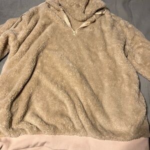 Cozy Tan Fleece Pullover